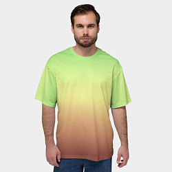 Футболка оверсайз мужская Градиент Фисташки Gradient, цвет: 3D-принт — фото 2