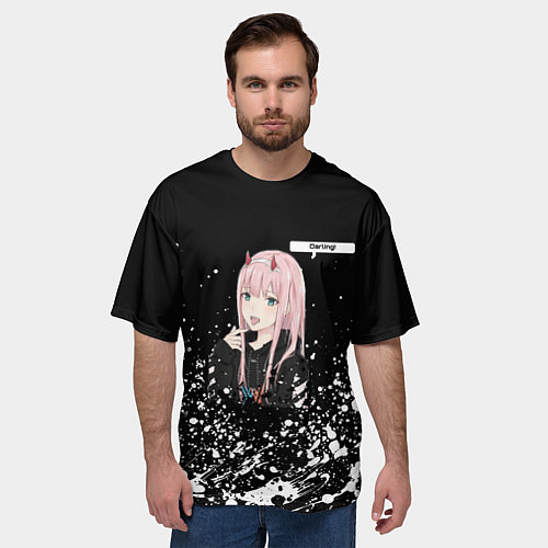Мужская футболка оверсайз ZERO TWO DARLING / 3D-принт – фото 3