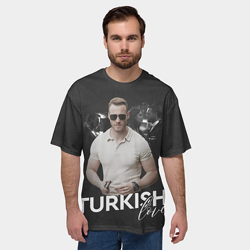 Мужская футболка оверсайз Turkish Love Serkan / 3D-принт – фото 3
