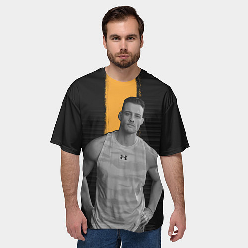 Мужская футболка оверсайз Kerem Bursin / 3D-принт – фото 3