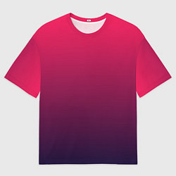 Футболка оверсайз мужская RED to dark BLUE GRADIENT, цвет: 3D-принт