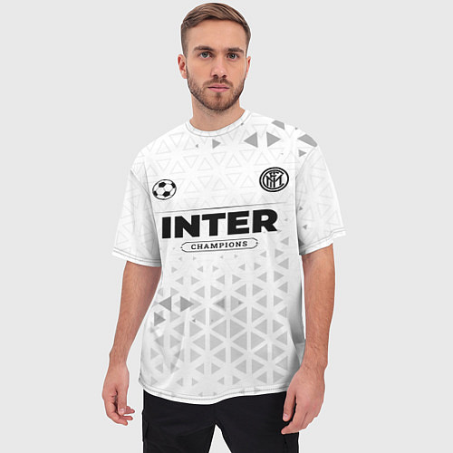 Мужская футболка оверсайз Inter Champions Униформа / 3D-принт – фото 3