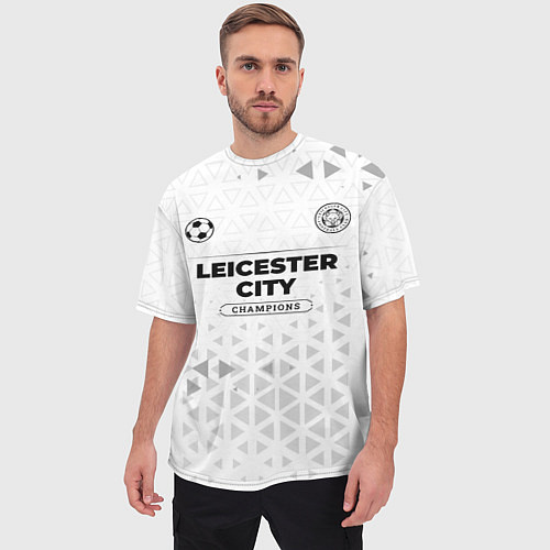Мужская футболка оверсайз Leicester City Champions Униформа / 3D-принт – фото 3