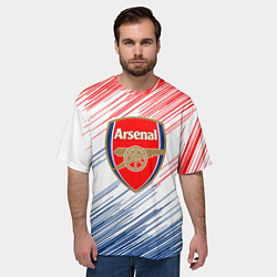 Футболка оверсайз мужская Арсенал arsenal logo, цвет: 3D-принт — фото 2