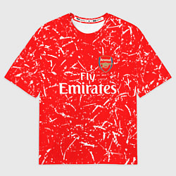 Футболка оверсайз мужская Arsenal fly emirates sport, цвет: 3D-принт