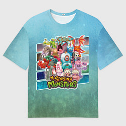 Футболка оверсайз мужская Мои поющие монстры персонажи, цвет: 3D-принт