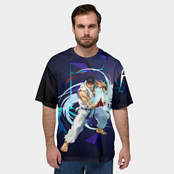 Футболка оверсайз мужская Рю-Street Fighter, цвет: 3D-принт — фото 2