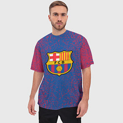 Футболка оверсайз мужская Barcelona брызги красок, цвет: 3D-принт — фото 2