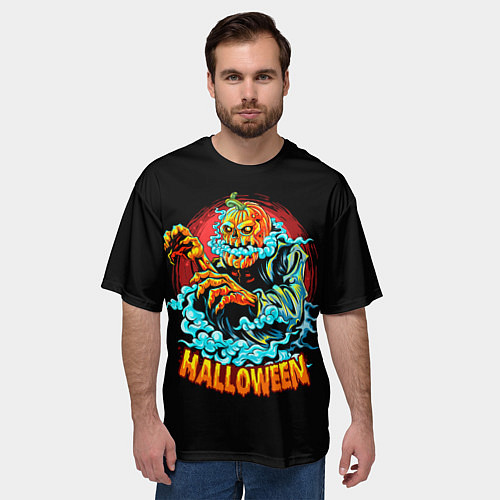 Мужская футболка оверсайз HALLOWEEN HOLIDAY / 3D-принт – фото 3