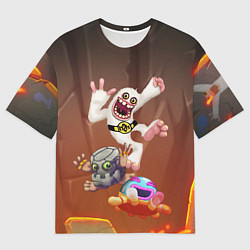 Футболка оверсайз мужская Барабамень, Мамунт и Палезатор, цвет: 3D-принт