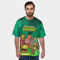 Футболка оверсайз мужская Персонажи Мои поющие монстры, цвет: 3D-принт — фото 2