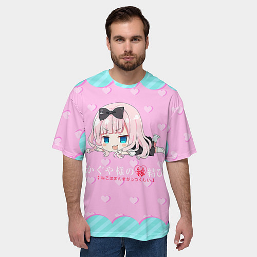 Мужская футболка оверсайз Цубамэ Коясу Kaguya-sama: Love is War / 3D-принт – фото 3