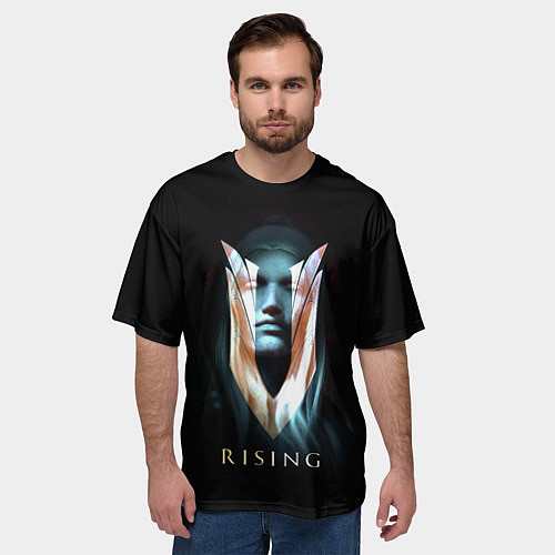 Мужская футболка оверсайз V rising - вампир / 3D-принт – фото 3