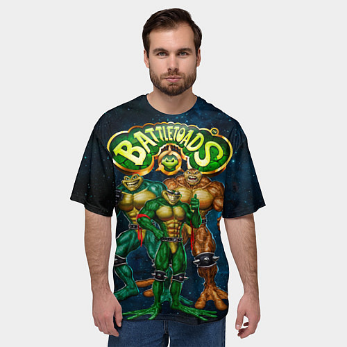 Мужская футболка оверсайз Rare - Battletoads / 3D-принт – фото 3