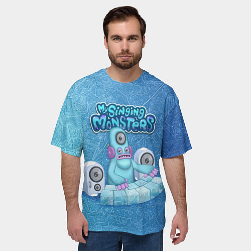 Мужская футболка оверсайз My singing monsters ДИДЖ Deedge / 3D-принт – фото 3