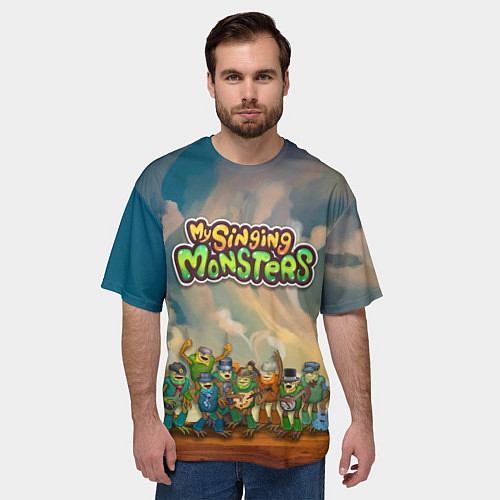 Мужская футболка оверсайз My singing monsters САХАСЕМЬЯ / 3D-принт – фото 3