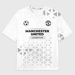 Футболка оверсайз мужская Manchester United Champions Униформа, цвет: 3D-принт