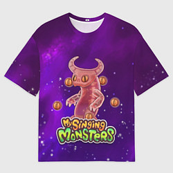 Футболка оверсайз мужская My singing monsters ЭПИЧЕСКИЙ ВУЖАС, цвет: 3D-принт