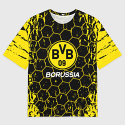 Футболка оверсайз мужская Боруссия соты, цвет: 3D-принт