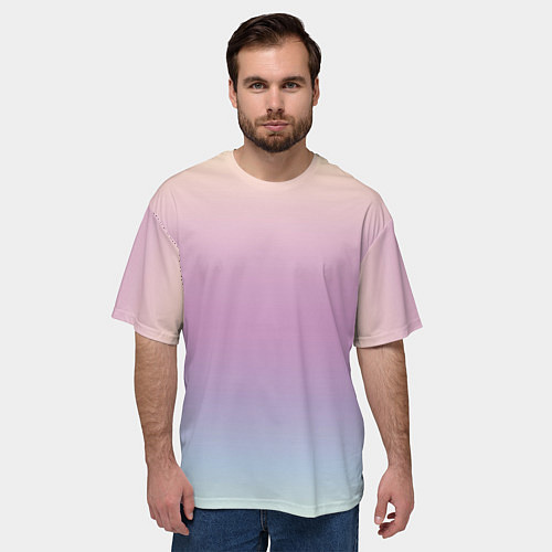 Мужская футболка оверсайз Gradient Pastel / 3D-принт – фото 3