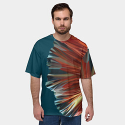Футболка оверсайз мужская Полигональные линии, цвет: 3D-принт — фото 2