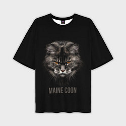 Футболка оверсайз мужская Maine coon - кот, цвет: 3D-принт