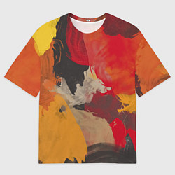 Футболка оверсайз мужская Мазки Акварелью, цвет: 3D-принт