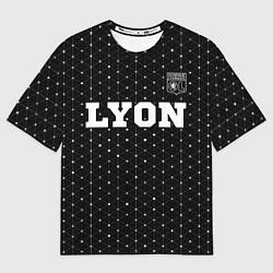 Футболка оверсайз мужская Lyon Sport на темном фоне, цвет: 3D-принт