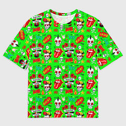 Футболка оверсайз мужская LOVE OF ROCK AND ROLL, цвет: 3D-принт