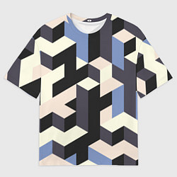 Футболка оверсайз мужская Изометрическая Мозаика, цвет: 3D-принт