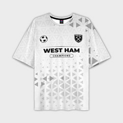 Мужская футболка оверсайз West Ham Champions Униформа