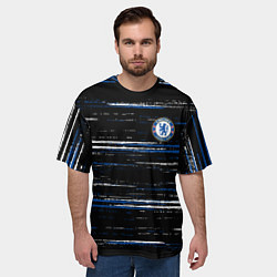Футболка оверсайз мужская Chelsea челси лого, цвет: 3D-принт — фото 2