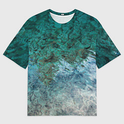 Футболка оверсайз мужская Морской берег, цвет: 3D-принт