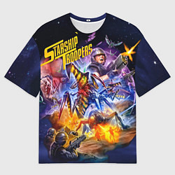 Футболка оверсайз мужская Звездный десант, цвет: 3D-принт