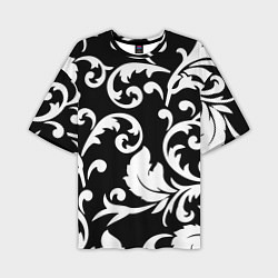 Мужская футболка оверсайз Minimalist floral pattern