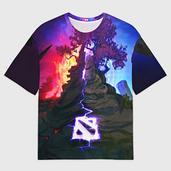 Футболка оверсайз мужская Огонь и воздух, цвет: 3D-принт