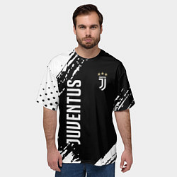 Футболка оверсайз мужская Fc juventus фс ювентус, цвет: 3D-принт — фото 2