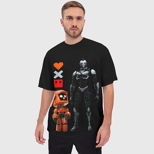 Мужская футболка оверсайз Любовь Смерть и Роботы Love Death and Robots / 3D-принт – фото 3