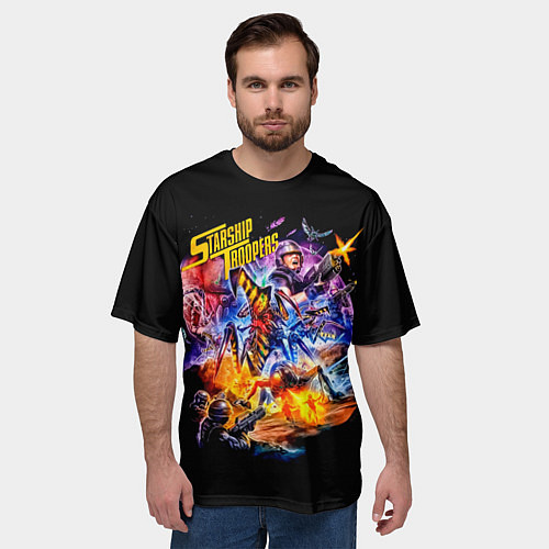 Мужская футболка оверсайз Starship Troopers Звездный Десант / 3D-принт – фото 3