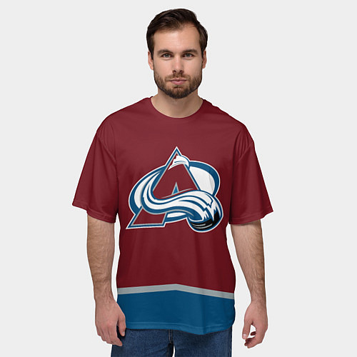 Мужская футболка оверсайз Колорадо Эвеланш Форма / 3D-принт – фото 3