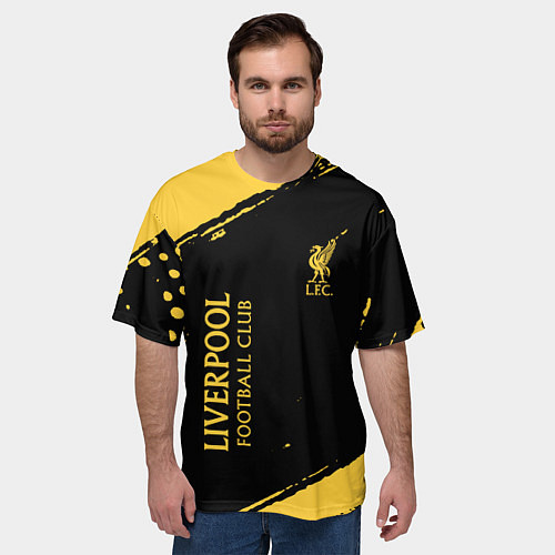 Мужская футболка оверсайз Liverpool fc ливерпуль фс / 3D-принт – фото 3