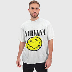 Футболка оверсайз мужская Nirvana логотип гранж, цвет: 3D-принт — фото 2