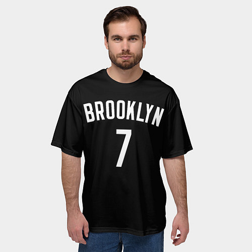 Мужская футболка оверсайз Кевин Дюрант Бруклин / 3D-принт – фото 3