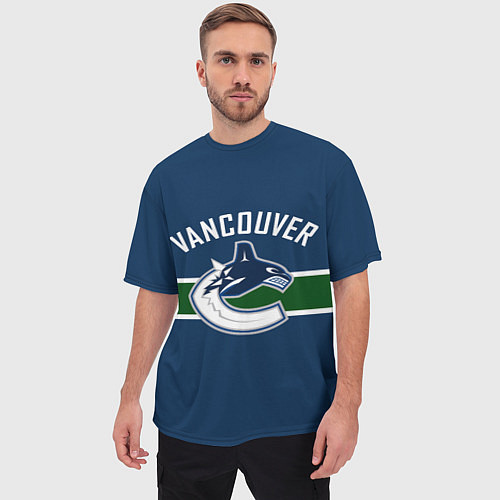 Мужская футболка оверсайз Ванкувер Кэнакс Форма / 3D-принт – фото 3