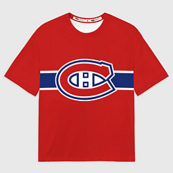 Футболка оверсайз мужская Монреаль Канадиенс Форма, цвет: 3D-принт