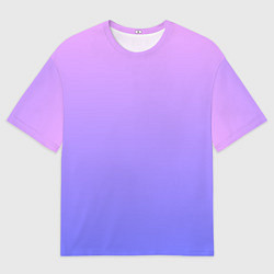 Футболка оверсайз мужская PINK-PURPLE GRADIENT ГРАДИЕНТ РОЗОВО-ФИОЛЕТОВЫЙ, цвет: 3D-принт