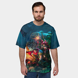 Футболка оверсайз мужская Battle Chasers, цвет: 3D-принт — фото 2