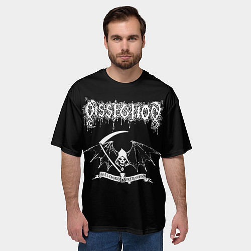 Мужская футболка оверсайз Dissection - Anti-Cosmic Metal of Death / 3D-принт – фото 3
