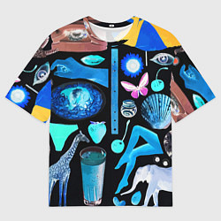 Футболка оверсайз мужская Underground pattern Fashion 2099, цвет: 3D-принт