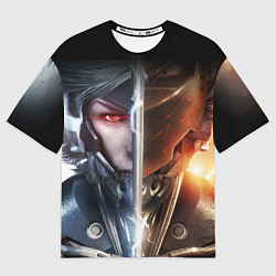 Футболка оверсайз мужская METAL GEAR RISING САМУРАЙ, цвет: 3D-принт